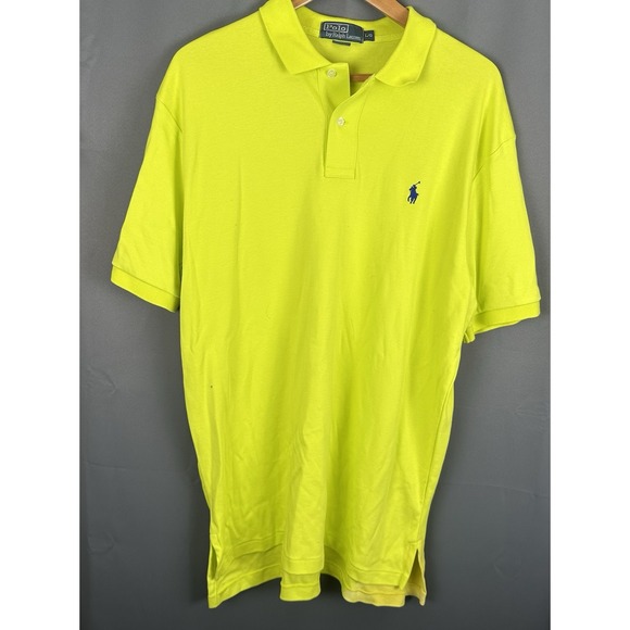 Polo Ralph Lauren Other - Polo Ralph Lauren Classic Fit Polo Shirt Mens Size Large Yellow Light Blue Pony‎